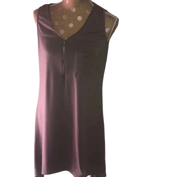 Grey sleeveless dress with small front pocket & zipper neckline New Without Tags - Picture 6 of 6